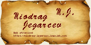 Miodrag Jegarčev vizit kartica